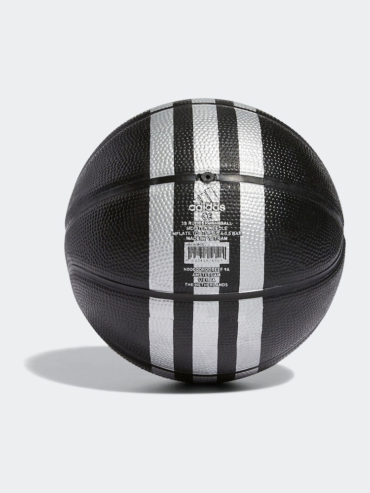 adidas Black Originals 3-Stripes Rubber Mini Basketball - Image 2 of 4