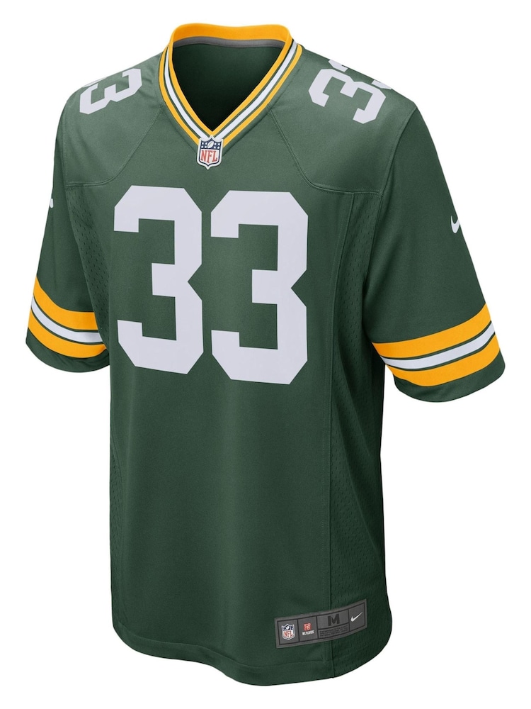 Nike Green NFL Green Bay Packers Home Game Jersey - Aaron Jones - Image 2 of 3