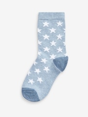 Blue Stars Cotton Rich Socks 7 Pack - Image 4 of 9