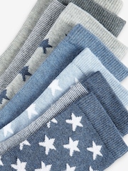 Blue Stars Cotton Rich Socks 7 Pack - Image 9 of 9