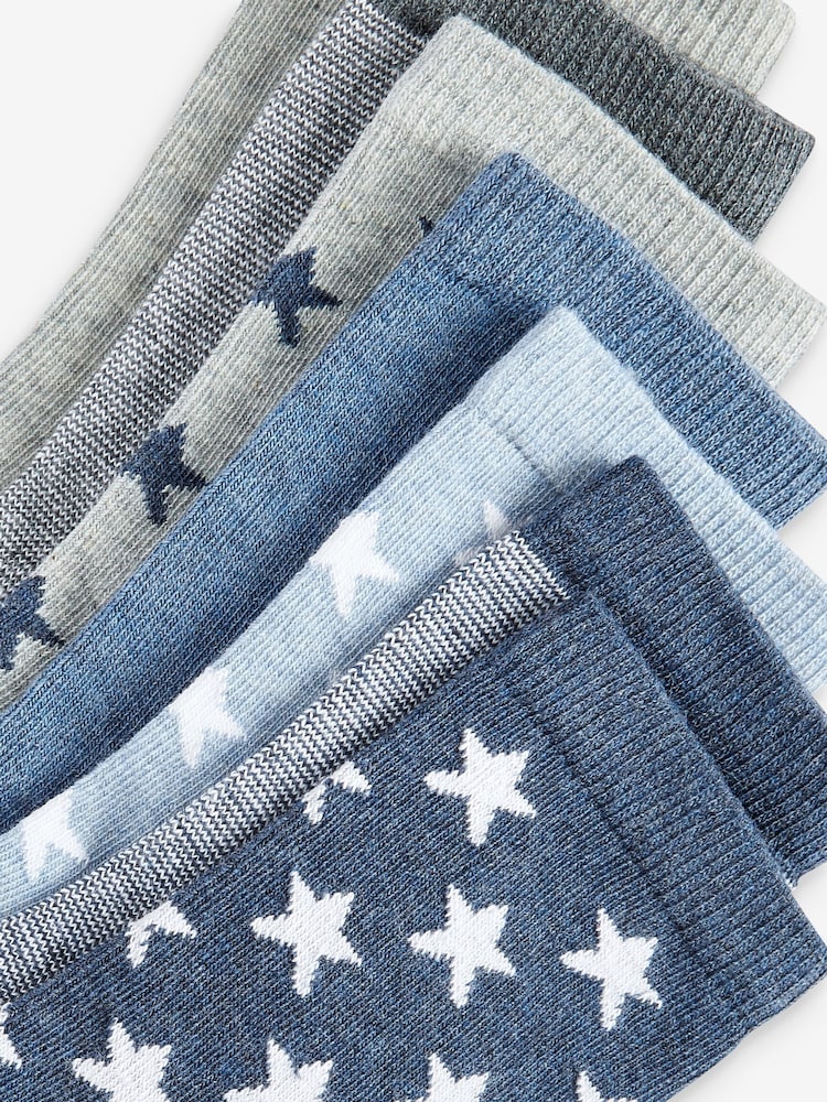 Blaue Sterne - Socken mit hohem Baumwollanteil, 7er-Pack - Bild 9 von 9 Blaue Sterne - Socken mit hohem Baumwollanteil, 7er-Pack - Bild 9 von 9