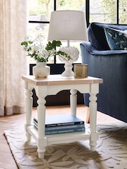 Laura Ashley White Dorset Side Table - Image 1 of 6