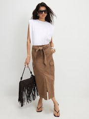 River Island Belted Utility Pencil Skirt - Imaginea 3 din 4