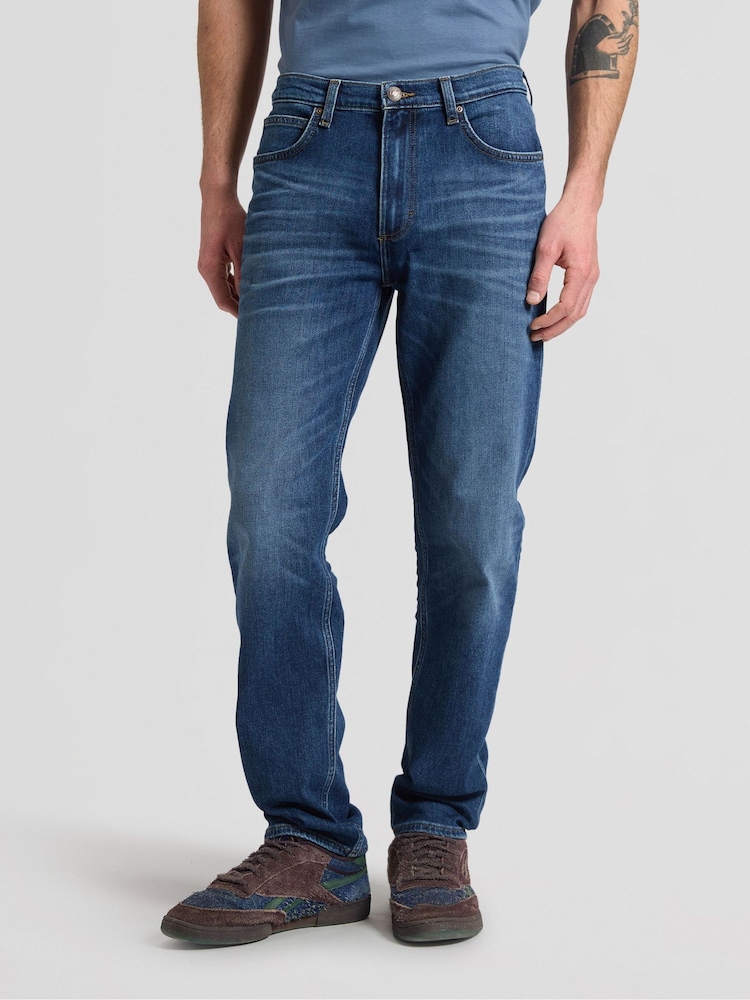 Lee Blue West Love It Loud Regular Straight Mid Washed Jeans - Image 2 of 6