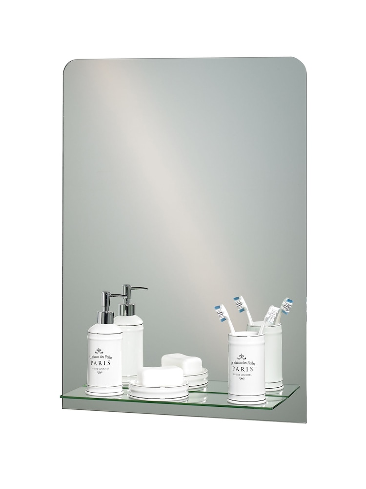 Showerdrape Rochester Rectangular Bathroom Mirror With Shelf - Image 2 of 4