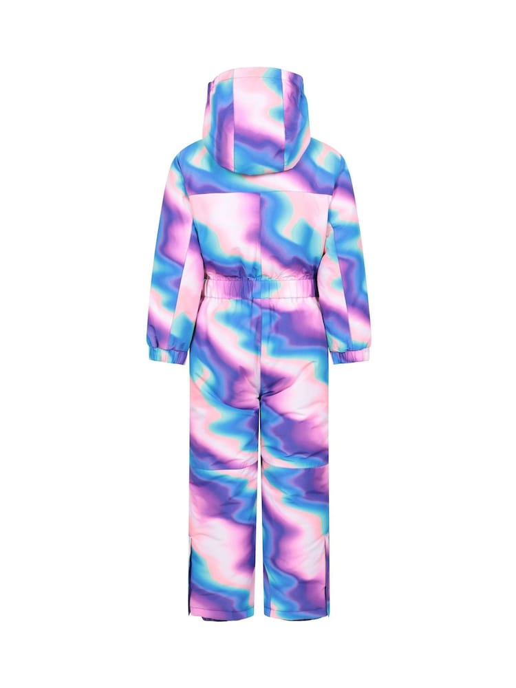 Mountain Warehouse Purple Cloud Printed Kids All in One Waterproof Snowsuit - Image 2 of 5 Mountain Warehouse Purple Cloud Printed Kids All in One Waterproof Snowsuit - Image 2 of 5