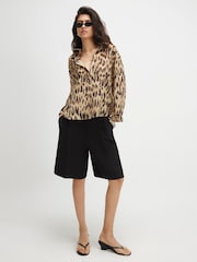 River Island Brown Long Sleeve Leopard Print Oversized Blouse - Image 3 of 4