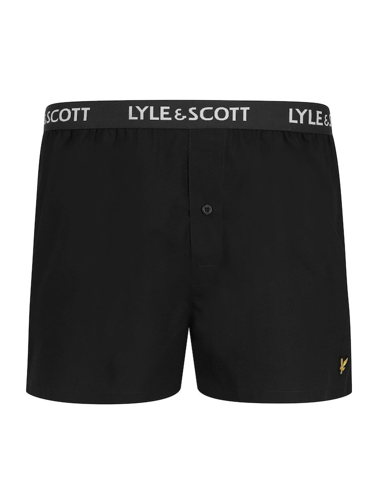 Lyle & Scott, gewebte Boxershorts aus 100 % Baumwolle im 2er-Pack - Bild 2 von 3