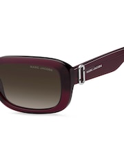 Бордовые солнцезащитные очки прямоугольной формы Marc Jacobs - Изображение 4 5