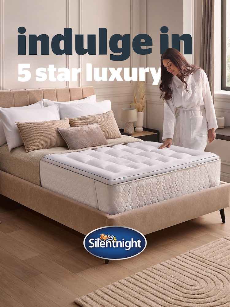 Silentnight White Hotel Collection 5cm Mattress Topper - Image 2 of 7