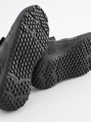 Black Extra Wide Fit (H) School Leather Double Strap Shoes - Image 8 of 9
