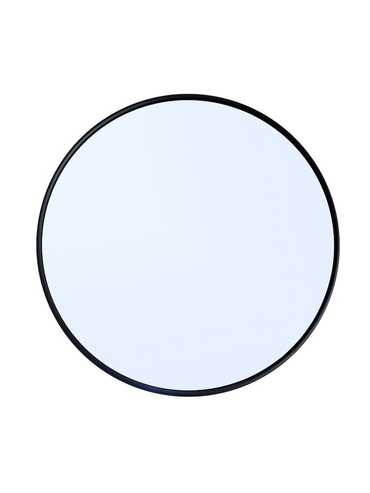 Showerdrape Black Portobello Round Metal Framed Bathroom Mirror - Image 2 of 4