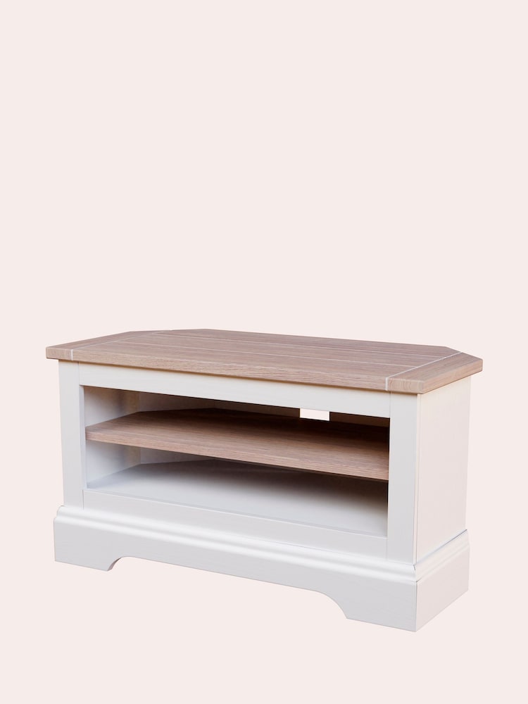 Laura Ashley White Dorset Corner TV Stand - Image 8 of 8