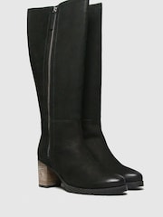 Red Or Dead Black Romeo Nubuck High Leg Boots - Image 3 of 4