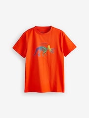 Multi Dino Regular Fit Graphic Short Sleeve 100% Cotton T-Shirts 3 Pack (3-14yrs) - Image 3 of 8