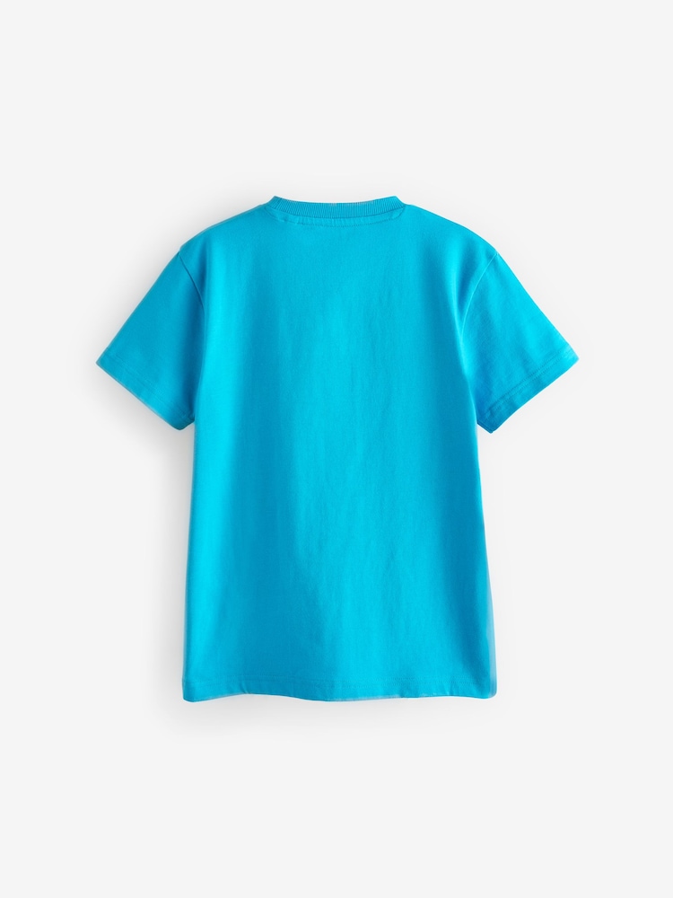 Multi Dino Regular Fit Graphic Short Sleeve 100% Cotton T-Shirts 3 Pack (3-14yrs) - Image 5 of 8