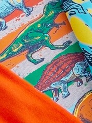 Multi Dino Regular Fit Graphic Short Sleeve 100% Cotton T-Shirts 3 Pack (3-14yrs) - Image 7 of 8