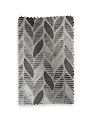 Grey Next Collection Luxe Heavyweight Velvet Leaf Eyelet Lined Curtains - Image 6 of 6