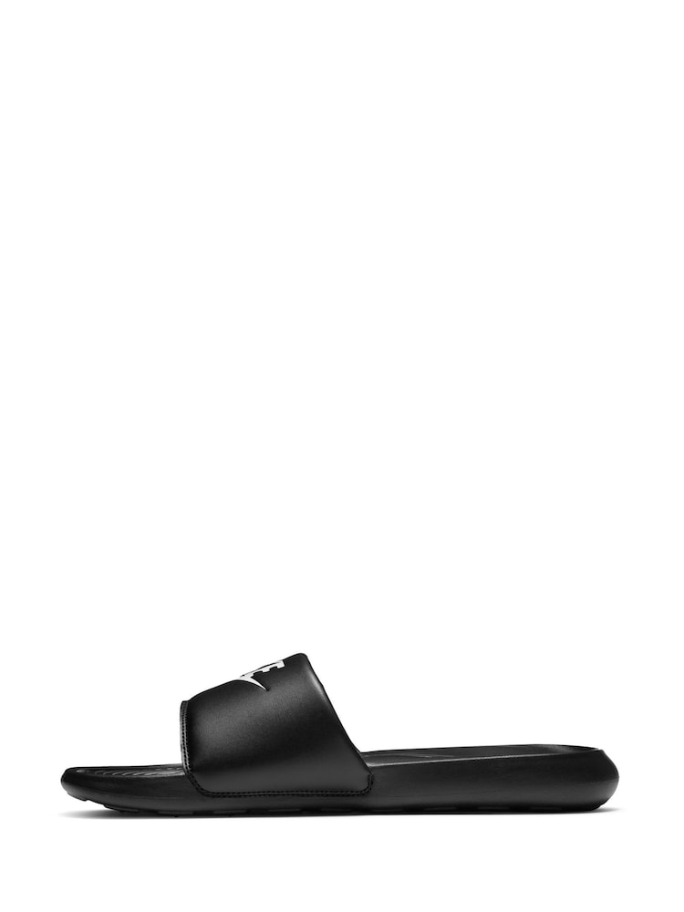 Nike Black/White Victori One Sliders - Image 2 of 6