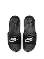 Nike Black/White Victori One Sliders - Image 5 of 6