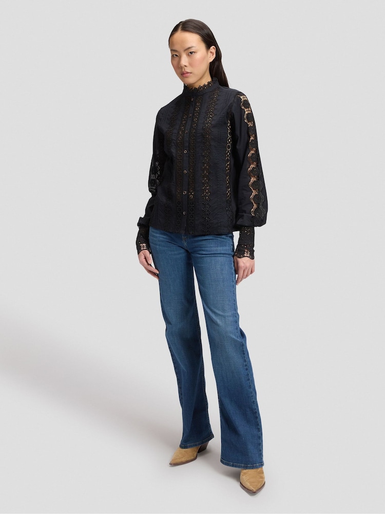 Lee Dark Blue Lana Country Mid Rise Bootcut Jeans - Image 1 of 6 Lee Dark Blue Lana Country Mid Rise Bootcut Jeans - Image 1 of 6