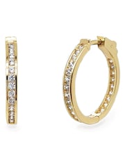 Ivory & Co Gold Copenhagen And Crystal Hoop Earrings - Image 1 of 5