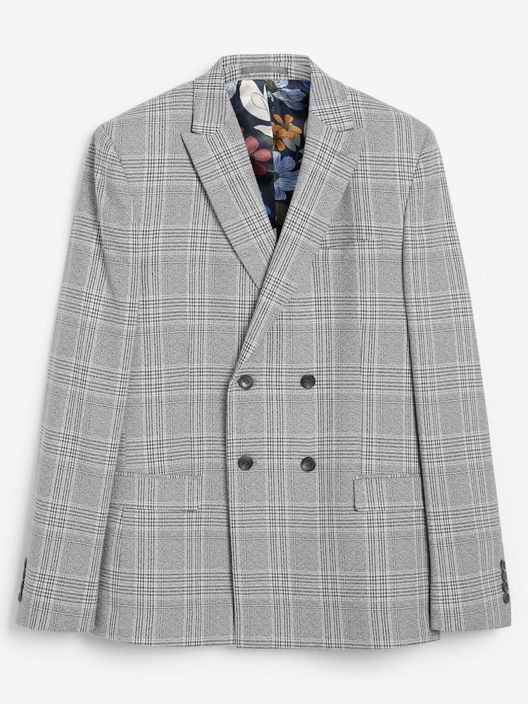 Grey Check Suit Jacket - Image 8 of 8