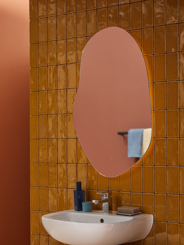 MADE.COM Silver Cormac LED Lit Mirror - Image 1 of 4 MADE.COM Silver Cormac LED Lit Mirror - Image 1 of 4