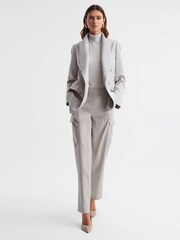 Reiss Stone Edna Merino Wool Sleeveless Roll Neck Top - Image 5 of 5