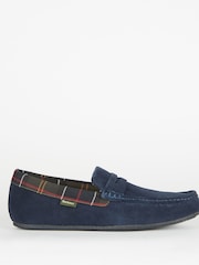 Barbour® Navy Porterfield Suede Slippers - Image 1 of 5