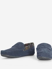 Barbour® Navy Porterfield Suede Slippers - Image 3 of 5