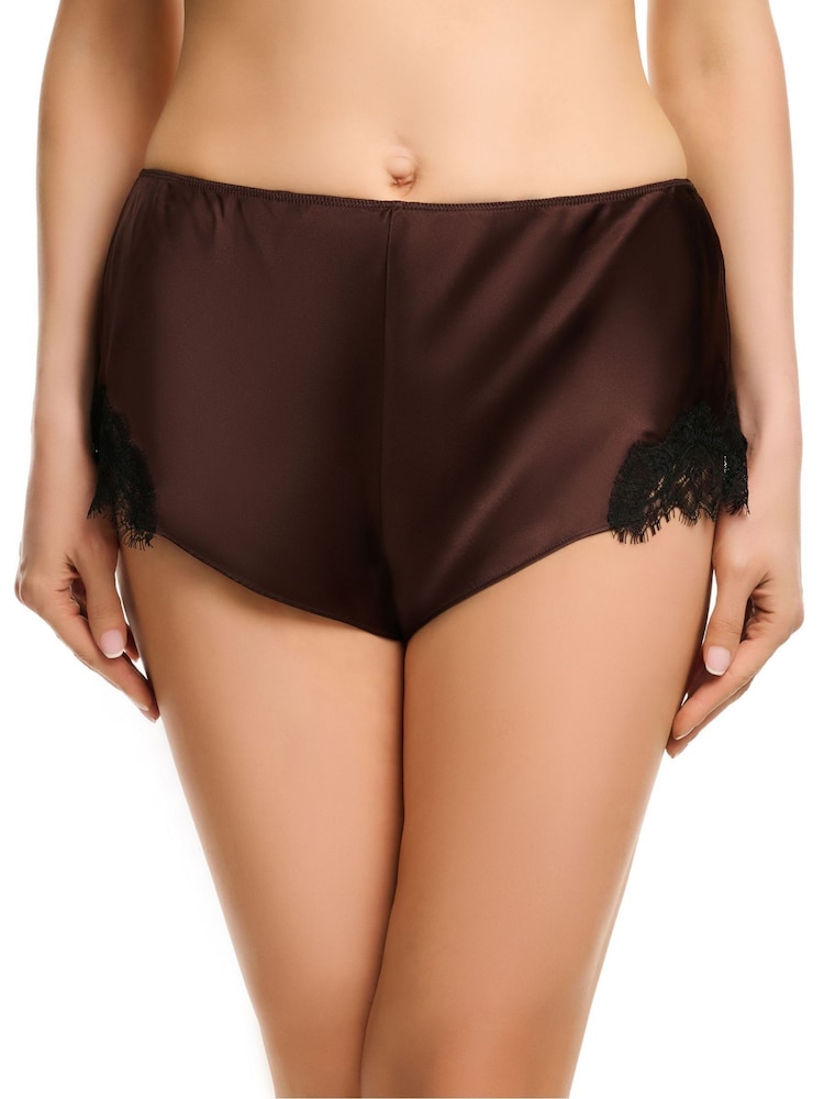 Sainted Sisters Silk Shorts with Lace - Image 1 of 2 Sainted Sisters Silk Shorts with Lace - Image 1 of 2