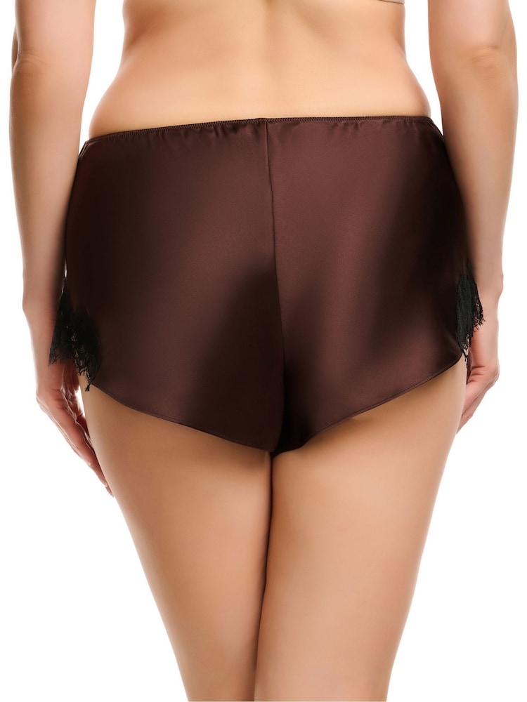 Sainted Sisters Silk Shorts with Lace - Image 2 of 2 Sainted Sisters Silk Shorts with Lace - Image 2 of 2