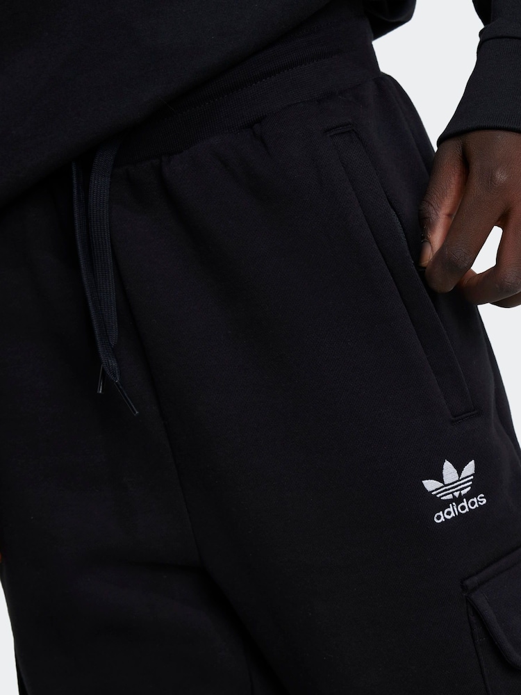 adidas Black Fleece Cargo Joggers - Image 4 of 4 adidas Black Fleece Cargo Joggers - Image 4 of 4