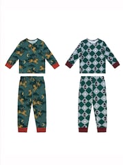 Chelsea Peers Kids Midnight Serenade/Moonlit Knight Print Lang Pysjamas Sett 2PK - Bilde 1 av 10