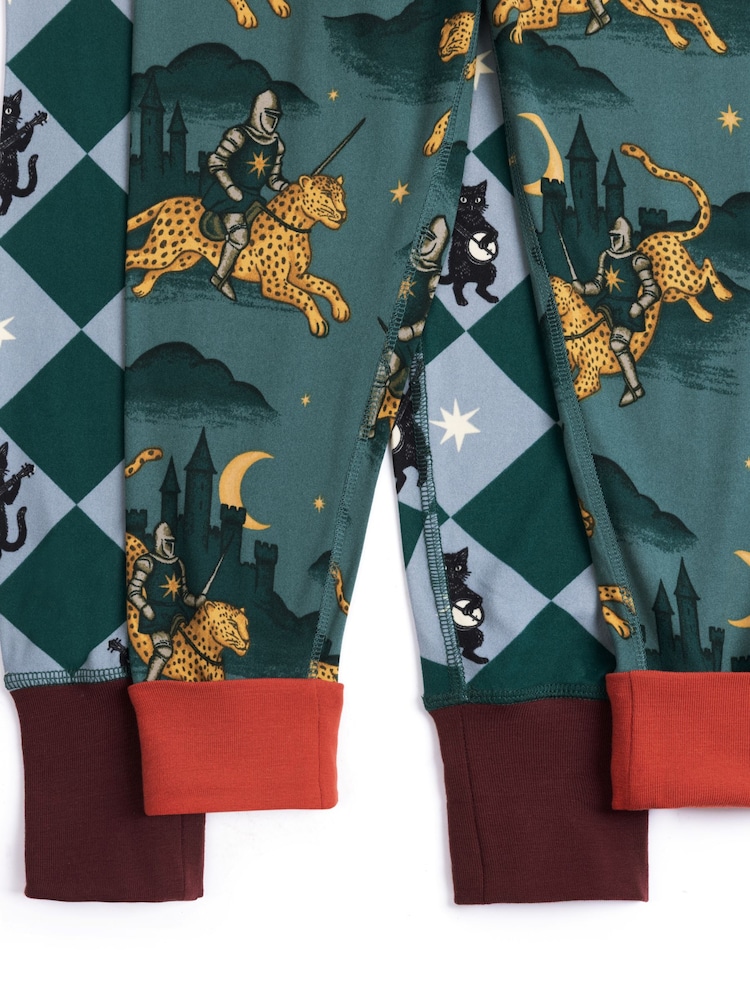 Chelsea Peers Kids Midnight Serenade/Moonlit Knight Print Lang Pysjamas Sett 2PK - Bilde 10 av 10