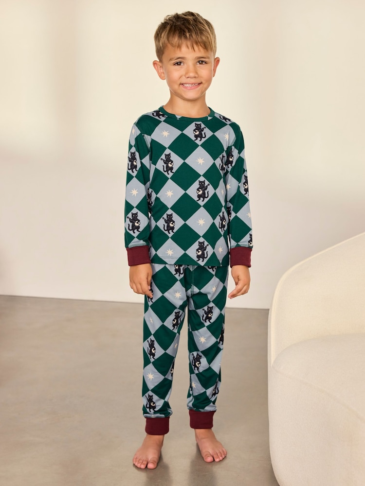 Chelsea Peers Kids Midnight Serenade/Moonlit Knight Print Lang Pysjamas Sett 2PK - Bilde 2 av 10