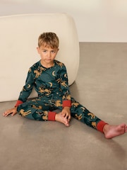 Chelsea Peers Kids Midnight Serenade/Moonlit Knight Print Lang Pysjamas Sett 2PK - Bilde 5 av 10
