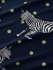 Chelsea Peers Blue Polka Dot Zebra Print Long Pyjamas Set - Image 8 of 8