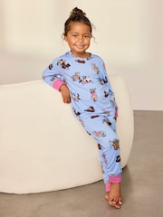Conjunto de pijama largo con estampado de perros de cuento de hadas & gatos Princess para niños de Chelsea Peers, pack de 2 - Imagen 3 de 10