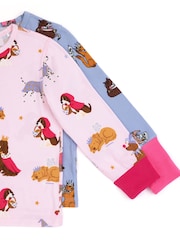 Conjunto de pijama largo con estampado de perros de cuento de hadas & gatos Princess para niños de Chelsea Peers, pack de 2 - Imagen 9 de 10