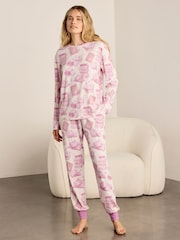 Chelsea Peers Natural Bedtime Stories Print Long Pyjama Set - Image 1 of 7