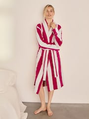Chelsea Peers Cotton Towelling Stripe Long Dressing Gown - Attēls 1 no 8