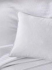 Bedeck of Belfast White Embroidered Kham 100% Cotton Cushion - Image 3 of 4