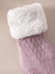 Chelsea Peers Pink Chunky Knit Slipper Socks - Image 4 of 4