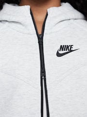 Темно-серый - Флисовое худи на молнии Nike Tech - Image 4 of 7