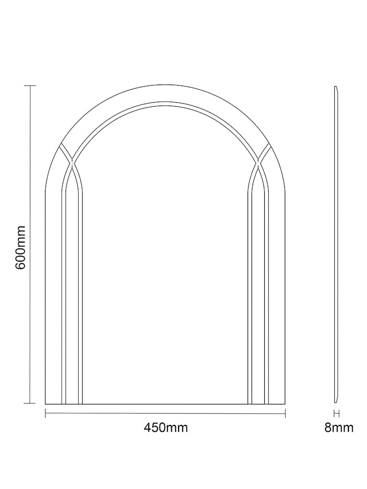Showerdrape Soho Large Arched Bathroom Mirror - Image 4 of 4
