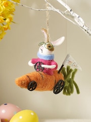 Orange Easter Felt Rabbit Hanging Decoration - Image 2 of 4