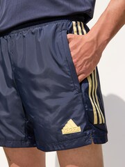 adidas Blue Tiro Woven Shorts - Image 3 of 6