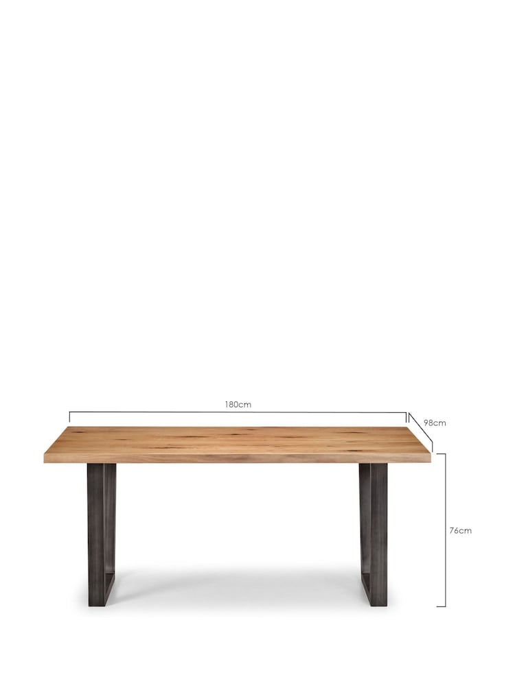 Julian Bowen Oak Brooklyn Oak Dining Table - Image 2 of 2